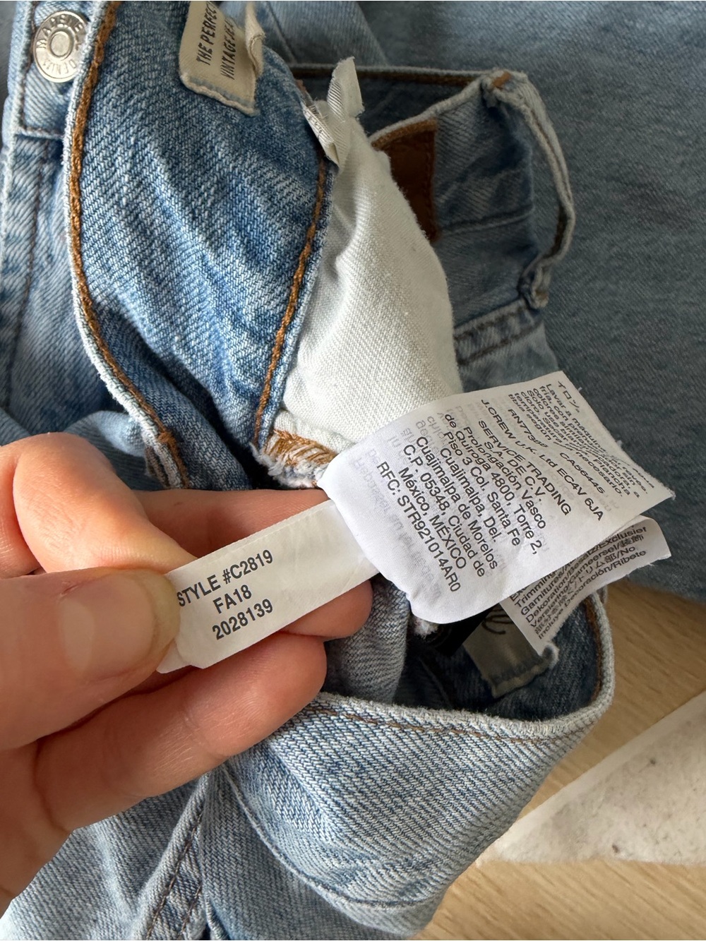 Madewell The Perfect Vintage Jean in Fitzgerald Wash 25 - Picture 10 of 11